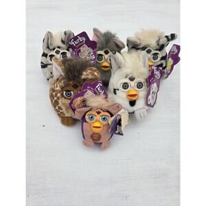 Lot 6 Vintage 1999 Furby Buddies Plush Tiger Electronics Beanie With Tags